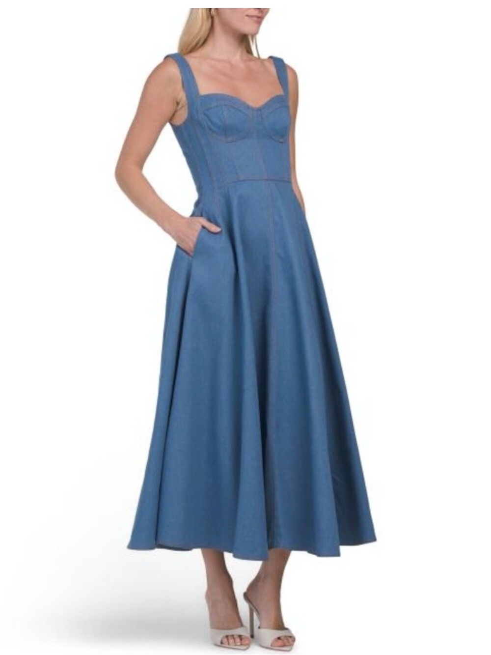 Anya Cotton Fit & Flare Maxi Dress